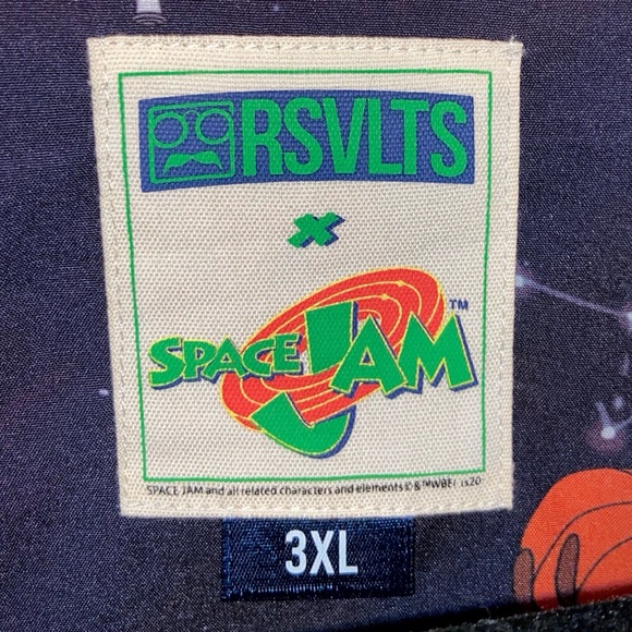 Space Jam Roosevelts button down 3X - Picture 5 of 5